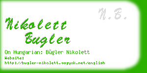 nikolett bugler business card
