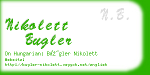 nikolett bugler business card